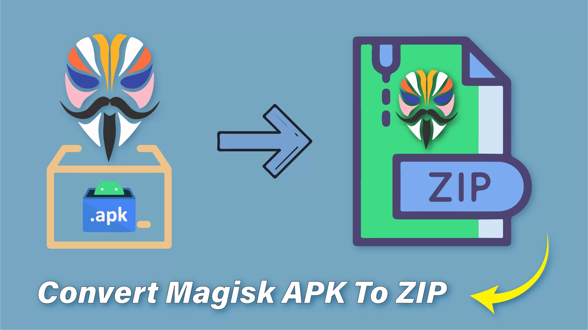 How do I create a Magisk zip file: How to convert Magisk APK to Magisk Zip Installer?